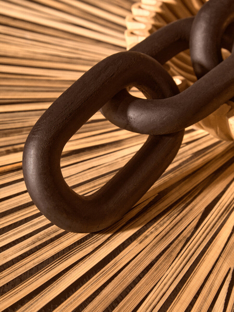 Black Wood 3 Link Chain Decor | Cato