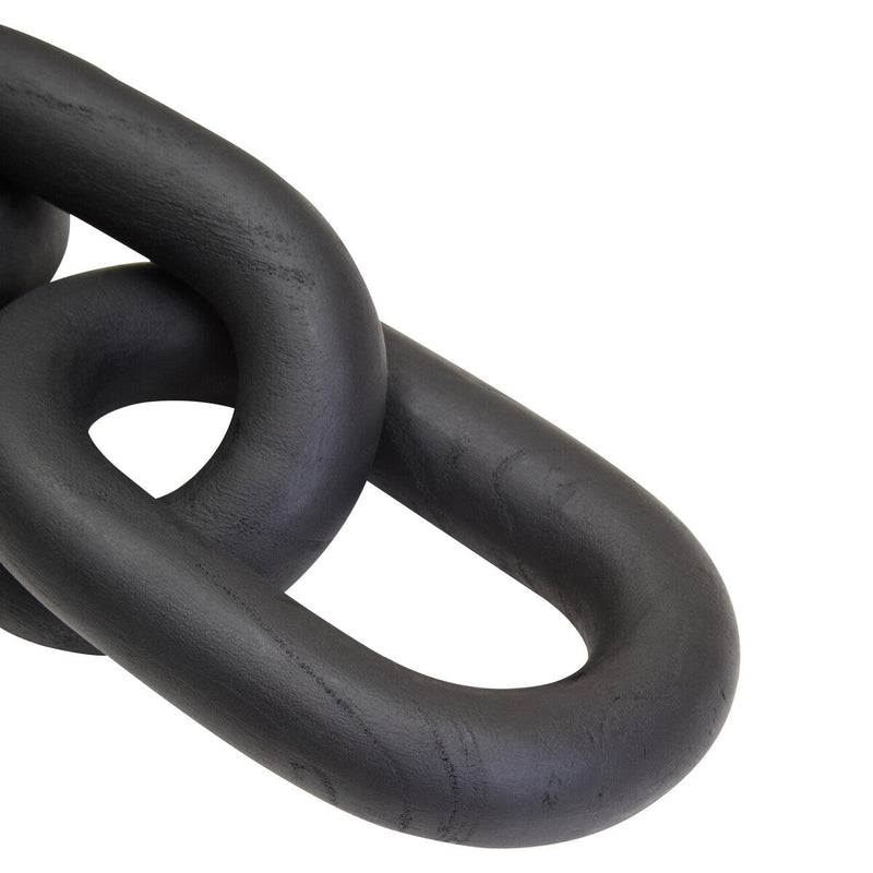 Black Wood 3 Link Chain Decor | Cato