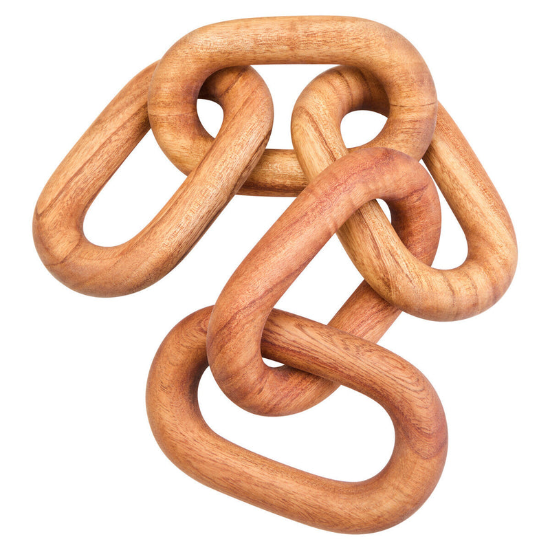Brown Wood 5 Link Table Decor Chain | Cato