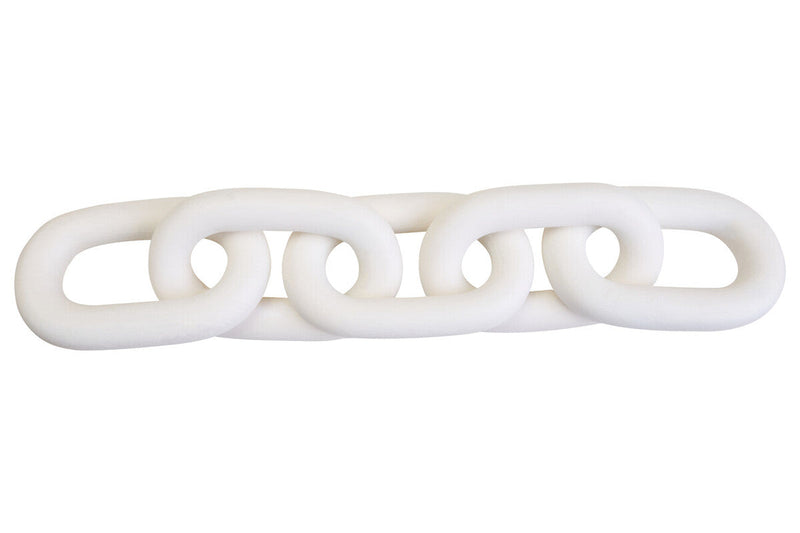 White Wood 5 Link Table Decor Chain | Cato