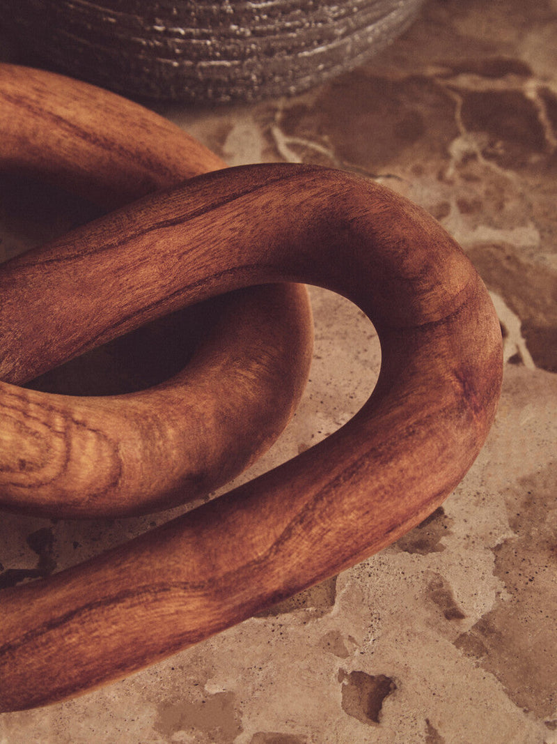 Brown Wood 2 Link Chain Decor | Cato