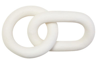 White Wood 2 Link Chain Decor | Cato