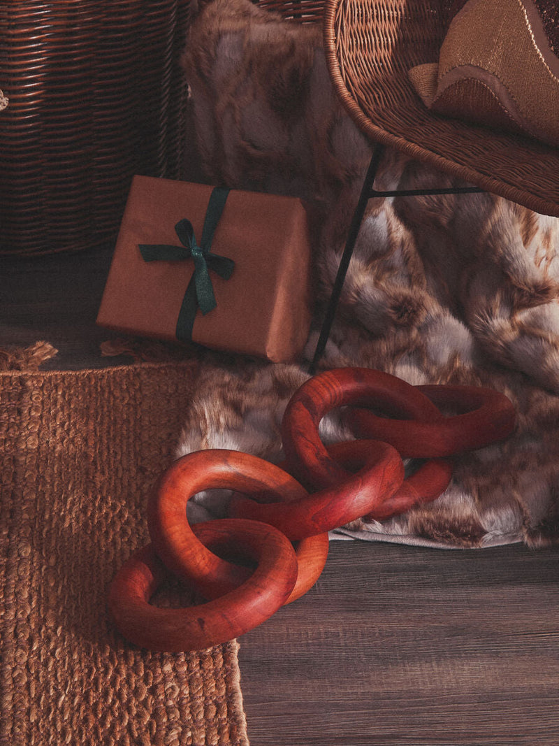 Natural Wooden 5 Link Floor Decor Chain | Cato