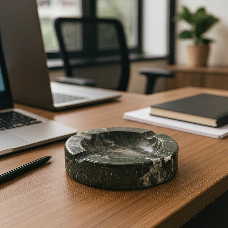 Black And White Marble Ashtray | Zoro