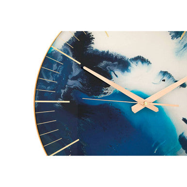Celina 45cm Dia Blue Abstract Wall Clock