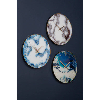 Celina 45cm Dia Blue Abstract Wall Clock