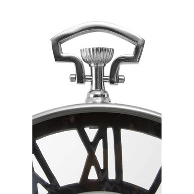 Nickel Finish Pocket Style Wall Clock | Mateo