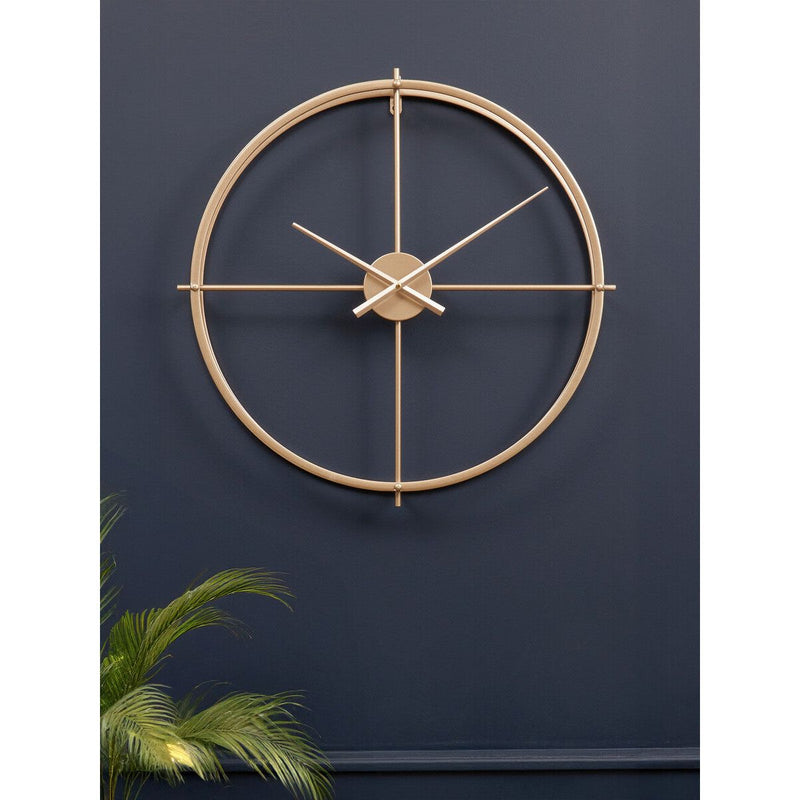 60cm Dia Large Gold Finish Wall Clock | Kent