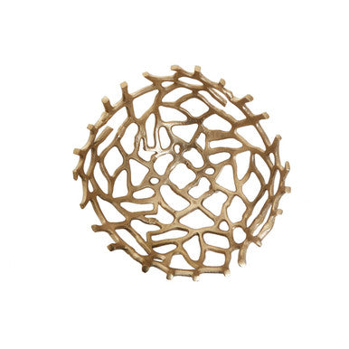 Small Gold Finish Coral Effect Bowl | Prato