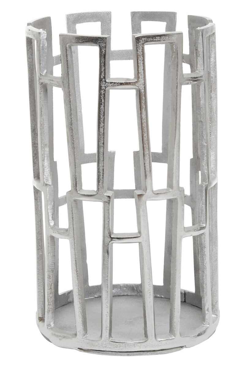 Large Silver Finish Candle Holder | Delphi
