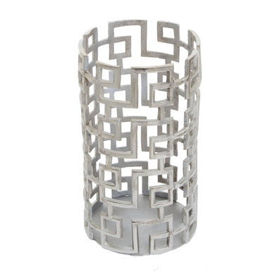 Small Candle Holder in Silver Finish | Delphi