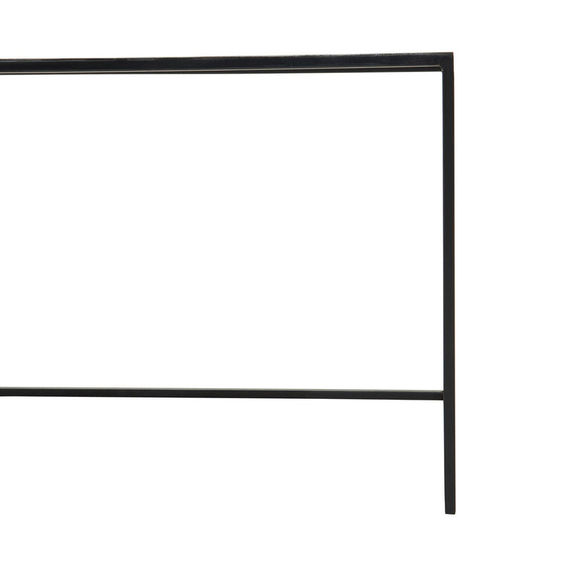 Three Piece Black and White Ombre Coffee Table Set with Slim Metal Frame | Ramus