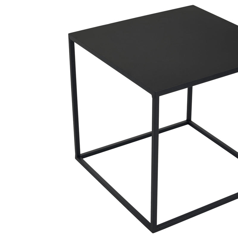 Three Piece Black and White Ombre Coffee Table Set with Slim Metal Frame | Ramus