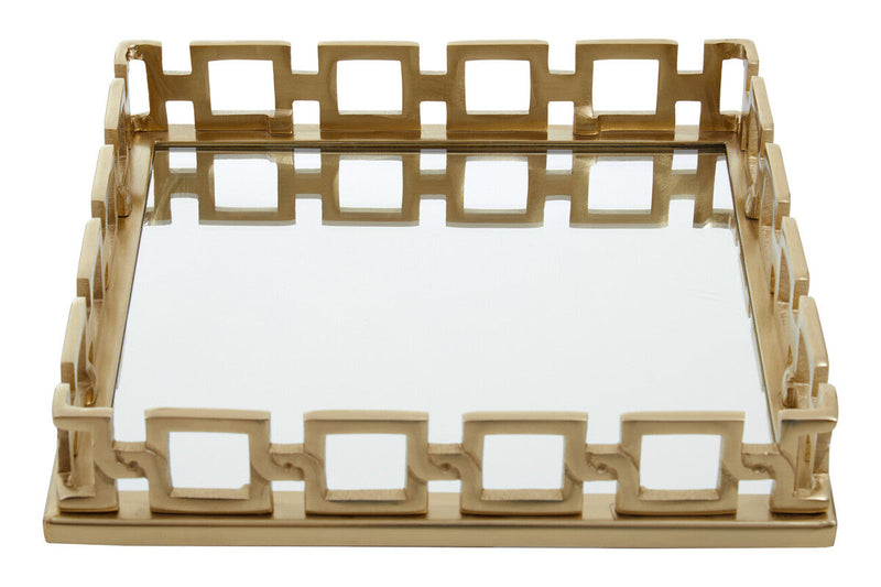 Square Gold Mirror Tray | Rhoda