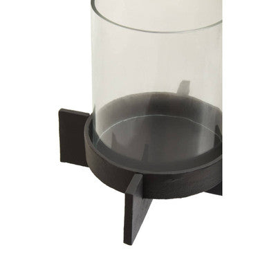 Large Matt Black Finish Candle Holder | Hapax