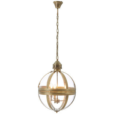 Brass Finish Orb Pendant Light | Hampstead
