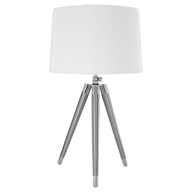 Tripod Table Lamp with Cream Linen Shade | Electrum