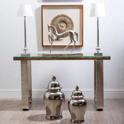 Table Lamp with Off White Silk Shade | Ursula