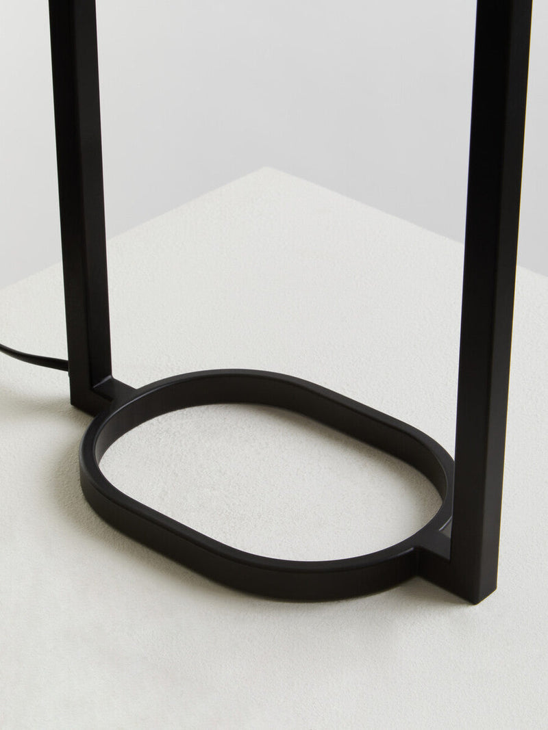 Black Metal Table Lamp with Grey Shade | Lara
