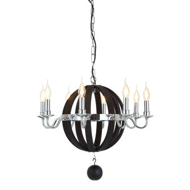 Black 8 Bulb Orb Chandelier | Kensington Townhouse