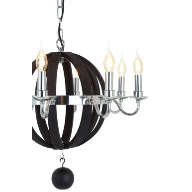 Black 8 Bulb Orb Chandelier | Kensington Townhouse
