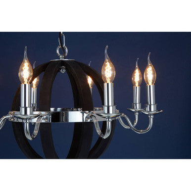 Black 8 Bulb Orb Chandelier | Kensington Townhouse