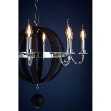 Black 8 Bulb Orb Chandelier | Kensington Townhouse