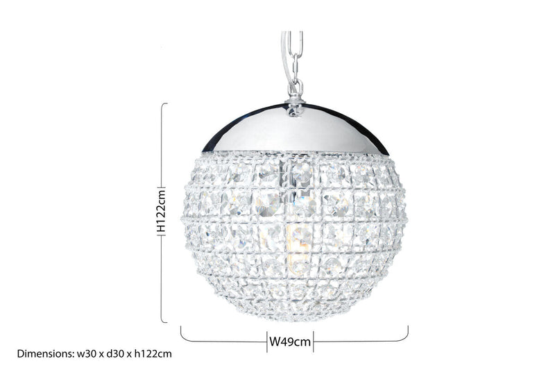 Crystal Beads Pendant Light | Kensington Townhouse