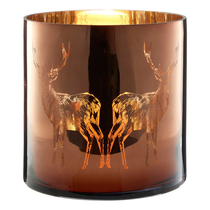Medium Brown Candle Holder | Stag