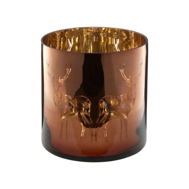 Medium Brown Candle Holder | Stag
