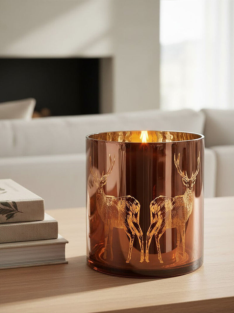Medium Brown Candle Holder | Stag