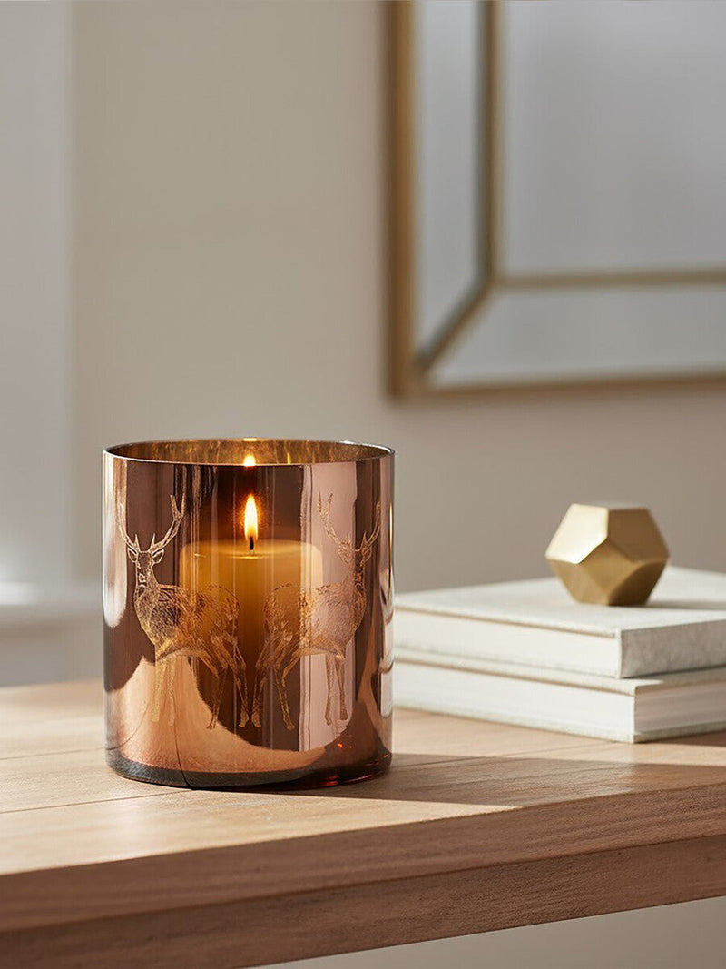 Medium Brown Candle Holder | Stag