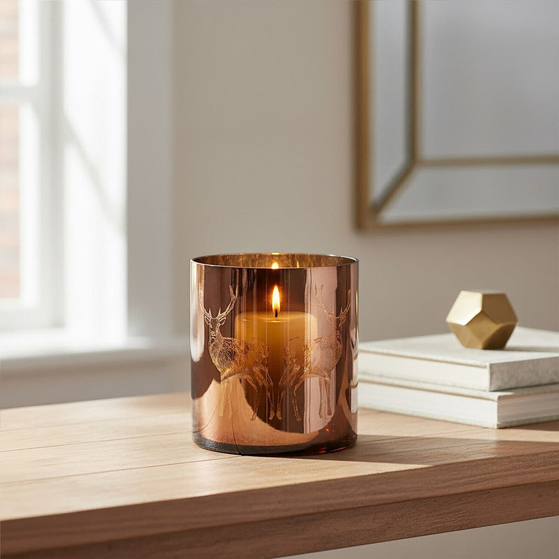 Medium Brown Candle Holder | Stag