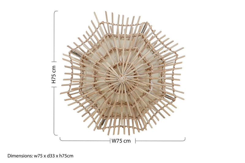 Small Woven Rattan Wall Light | Hestina