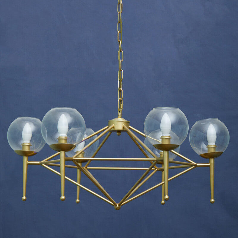 6 Bulb Geo Pendant Light | Abira