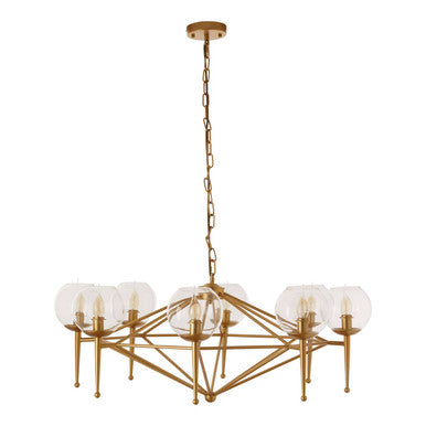 Gold 8 Arm Geo Pendant Lamp | Abira