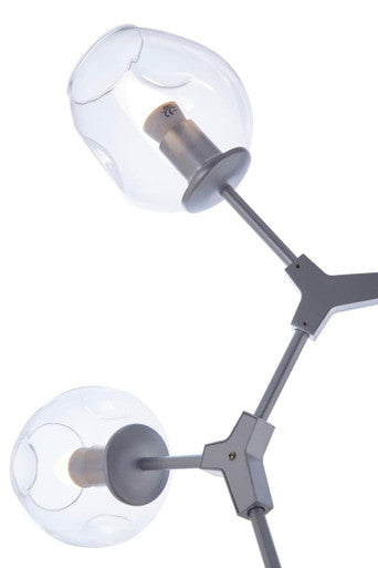 Silver Finish Adjustable 5 Arm Statement Pendant Light | Abira