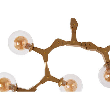 12 Arm  Gold Finish Pendant Light | Abira