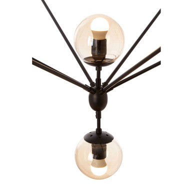 Matte Black 21 Arm Pendant Lamp | Abira