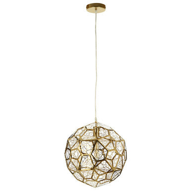 Gold Finish Sphere Pendant Light | Akela