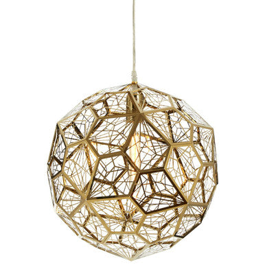 Gold Finish Sphere Pendant Light | Akela
