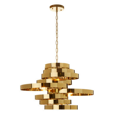 5 Bulb Gold Finish Pendant Lamp | Alana