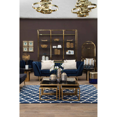 5 Bulb Gold Finish Pendant Lamp | Alana