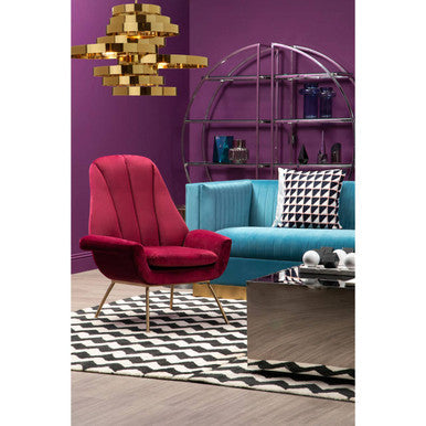 5 Bulb Gold Finish Pendant Lamp | Alana