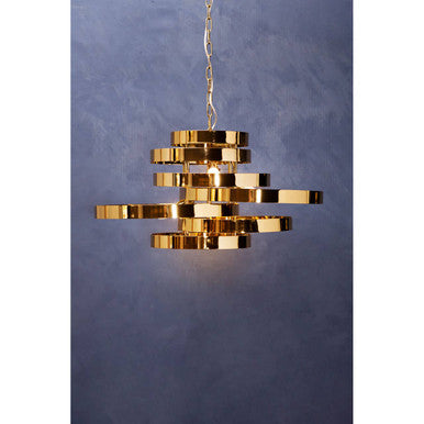 5 Bulb Gold Finish Pendant Lamp | Alana