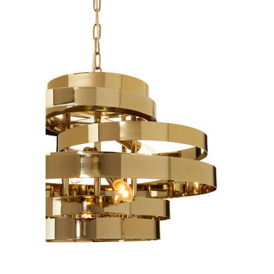 4 Bulb Gold Finish Pendant Light | Alana