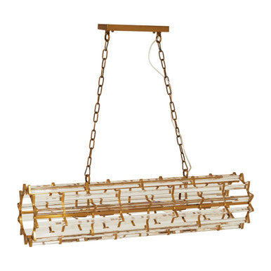Brass Eight Bulb Pendant Light | Karli