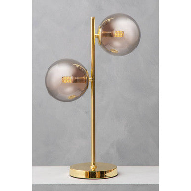 Silver Glass with Gold Finish Table Lamp | Karter