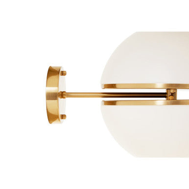 Brushed Brass Ball Wall Light | Abira