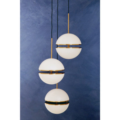 Three Ball Brass Pendant Light | Abira